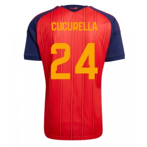Espanja Marc Cucurella #24 Jalkapallovaatteet Kotipaita MM-kisat 2026 Lyhythihainen
